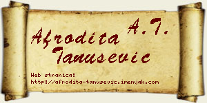 Afrodita Tanušević vizit kartica